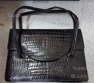 Borsa vintage anni 60 in vero alligatore