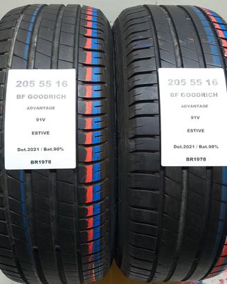 2 GOMME 205 55 16 BF GOODDRICH BR1978