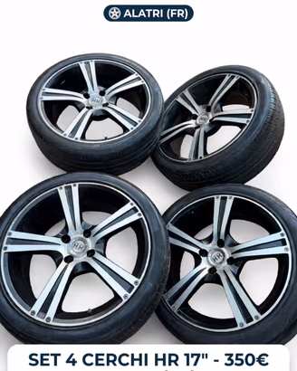Set 4 Cerchi in Lega HR 17" 4 fori - Con Gomme