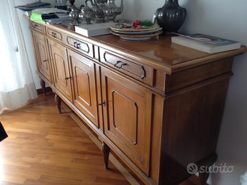 Credenza Madia vintage (1965) in Legno di Noce 