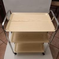 Carrello portavivande pieghevole, 3 ripiani