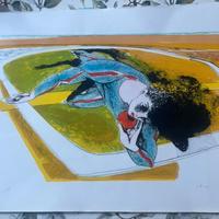Calabria ennio litografia quadro
