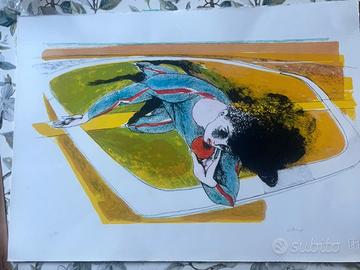 Calabria ennio litografia quadro