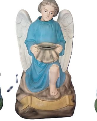Statua Angelo Questuante con 2 Angeli