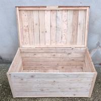 Baule cassapanca in legno artigianale
