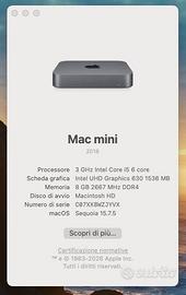 apple Mac Mini 3ghz Core I5 6 core SSD256 2018
