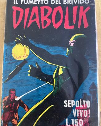 Diabolik n. 8 Sepolto Vivo ! Ristampa 1965