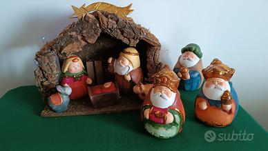 Presepe artigianale in terracotta