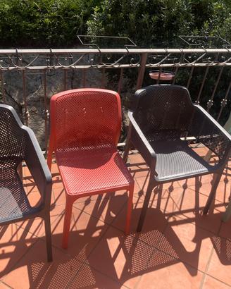 Sedie nardi net set 4 sedie (panca opzionale)