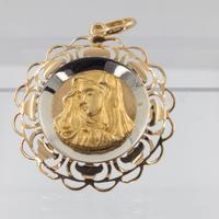Medaglia Votiva (Madonna) in Oro 18K VINTAGE