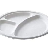 100 Piatti da 3 scomparti in polipropilene DESKO