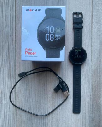 Polar Pacer Sportwatch GPS, Nero, S-L. COME NUOVO.