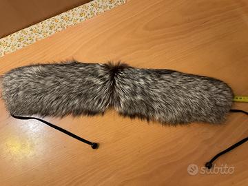 Collo di vera volpe argentata