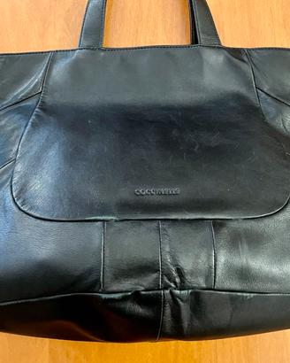 Borsa Coccinelle in pelle nera con portafoglio