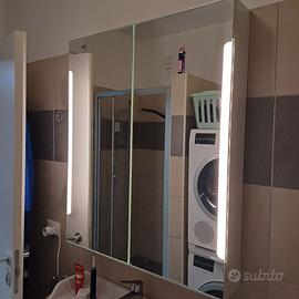 Specchio contenitore ikea con lampade