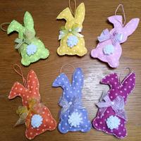 Addobbo Pasqua Coniglio pois in feltro 1 x 3 euro