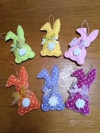Addobbo Pasqua Coniglio pois in feltro 1 x 3 euro