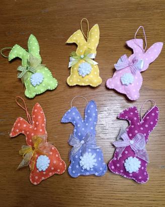 Addobbo Pasqua Coniglio pois in feltro 1 x 2 euro