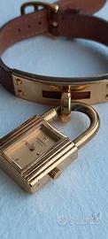 Orologio Hermes lucchetto placcato oro