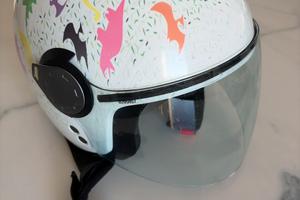 Casco moto bambino demi-jet GREC G1 artwork