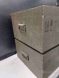 CASSETTE LEGNO TIPO PORTA MUNIZIONI ESERCITO