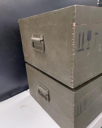 CASSETTE LEGNO TIPO PORTA MUNIZIONI ESERCITO