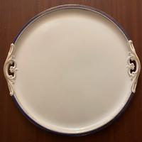 Vintage piatto rotondo grande OEPIAG blu oro