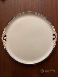 Vintage piatto rotondo grande OEPIAG blu oro