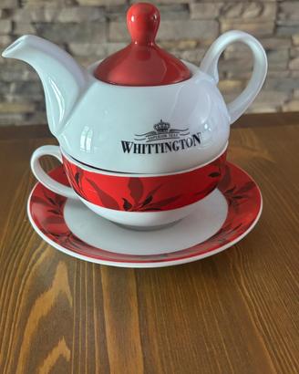 Whittington tè per uno porcellana bianco/rosso