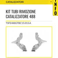 Tubystyle Rimozione Catalizzatori Ferrari 488 gtb
