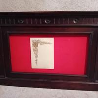 antica bacheca portamenu o listini '800