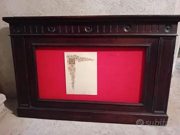 antica bacheca portamenu o listini '800