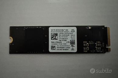 WD PC SN740 NVMe SSD M2 512GB GEN4
