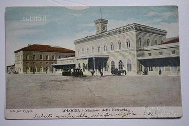 Cartolina vintage bologna stazione della ferrovia