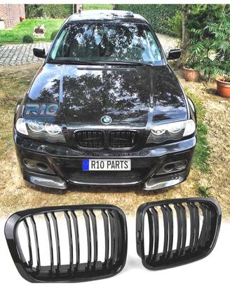 GRIGLIA BMW E46 98-01 LOOK M PERFORMANCE NERO LUCI