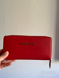 Portafoglio rosso saffiano TRUSSARDI JEANS