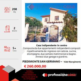 Casa indipendente in centro con 2box e giardino