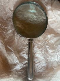 Lente di ingrandimento inglese con manico argento