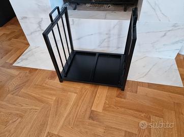 PORTALEGNA IN ACCIAIO NERO CON BORSA DA TRASPORTO