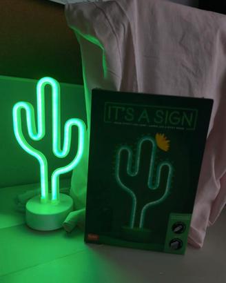 Lampada Led Effetto Neon Cactus It's a Sign Legami