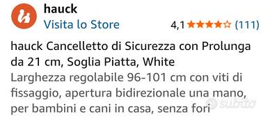 cancelletto bambini, allungabile 