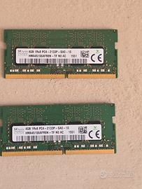 ram  ddr4 da 4gb totale 8gb