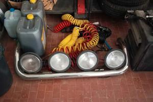 roll bar in acciaio completa di fari 