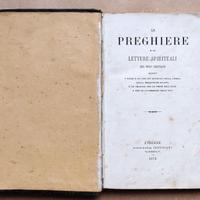 Libro antico preghiere Tipografia Cenniniana 1872