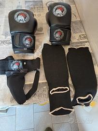 guantoni conchiglia parastinchi muay thai 