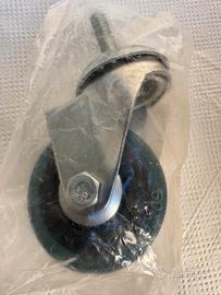 ruote gommate set da 4  con perno 8ma mm50