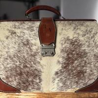 Borsa vintage anni ’50 in pelle bovina da dottore