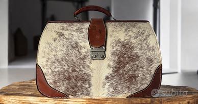 Borsa vintage anni ’50 in pelle bovina da dottore