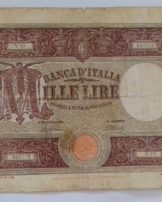 Italia RSI 1000 lire grande M 01/08/1944 NC