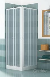 BOX DOCCIA ANGOLARE SOFFIETTO PVC 80X120